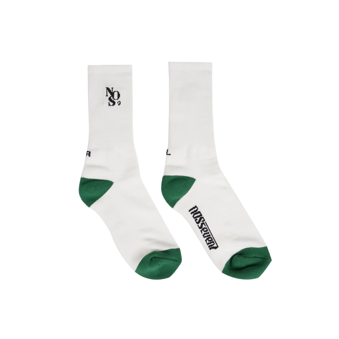 NOS7 배색 메인 로고 양말 화이트(NOS7 Color Combination Main Logo Socks White)