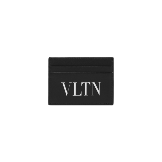 Valentino Logo Signature Single Card Holder Black