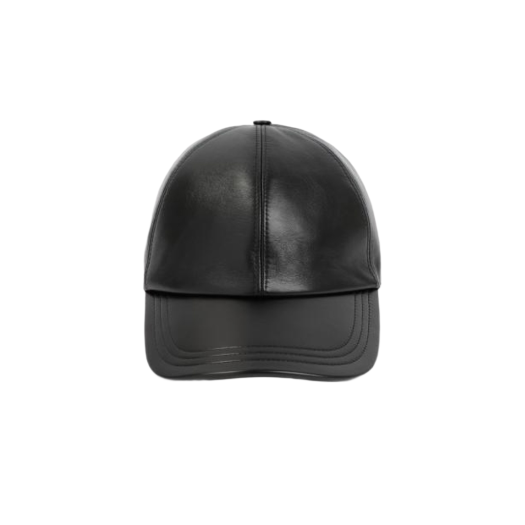 Prada Nappa Leather Baseball Cap Black