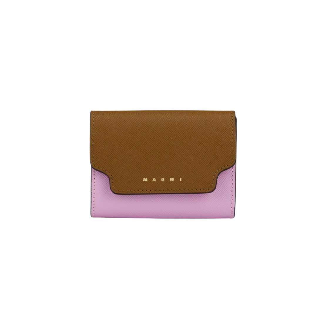 PFMO0072U1-LV520-Z565N Marni Saffiano Leather Coin Case Moca Pink Candy Shell - 대표 이미지 #1