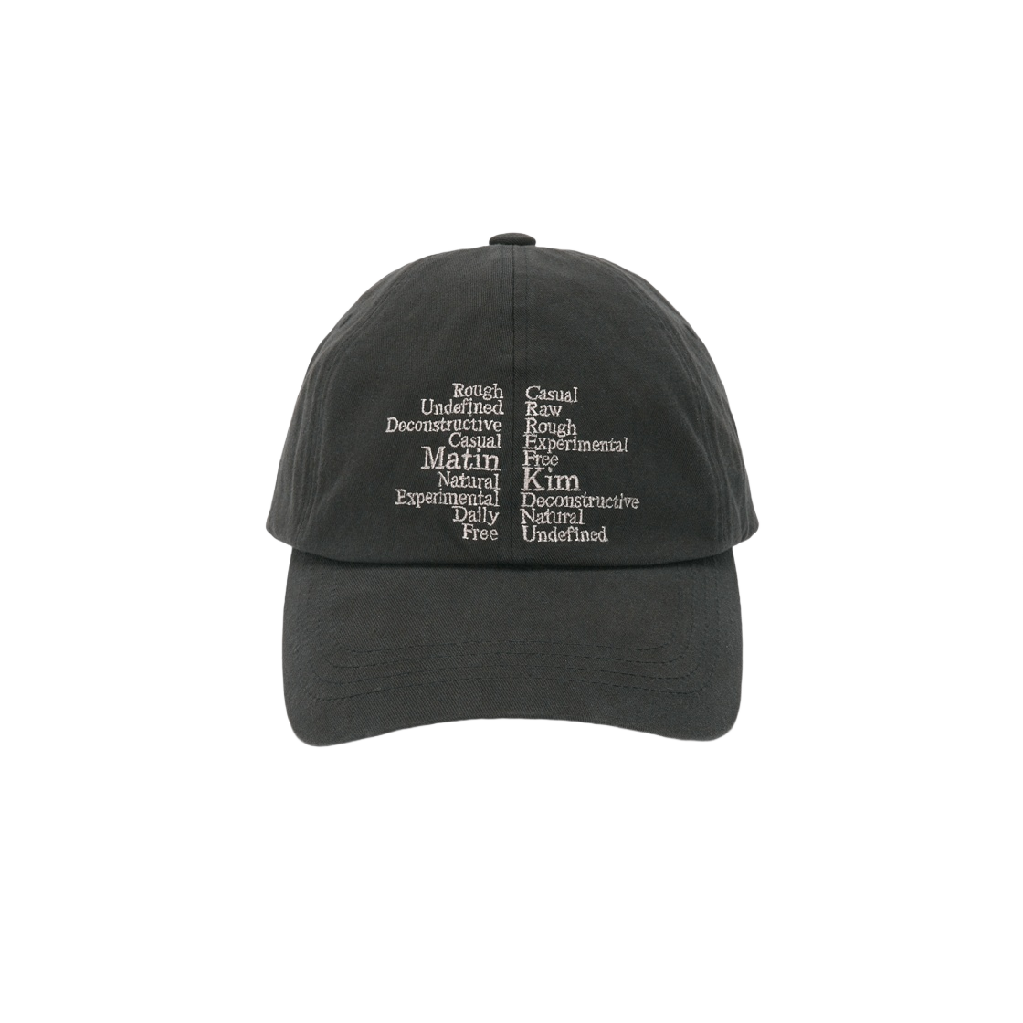 마뗑킴 키워드 레터링 볼캡 차콜(Matin Kim Keyword Lettering Ball Cap Charcoal) - 2
