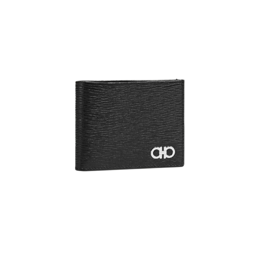 Ferragamo Gancini Wallet Black Ferragamo Red