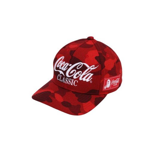 BAPE x Coca Cola Color Camo Snap Back Cap Red