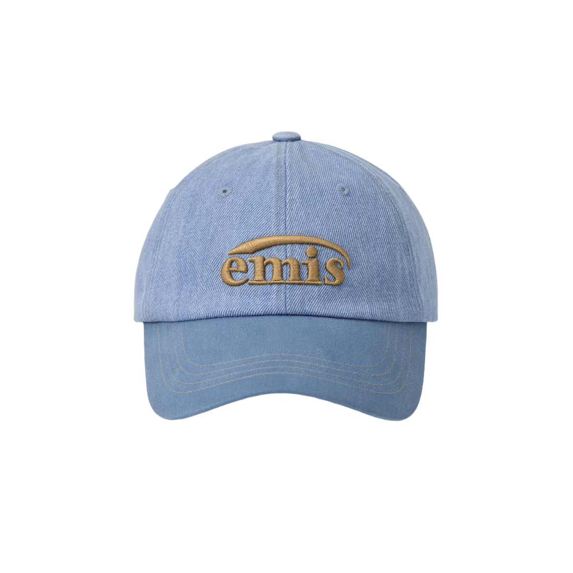 이미스 워시드 데님 볼캡 라이트 블루 데님 블루(Emis Washed Denim Ball Cap Light Blue Denim Blue)