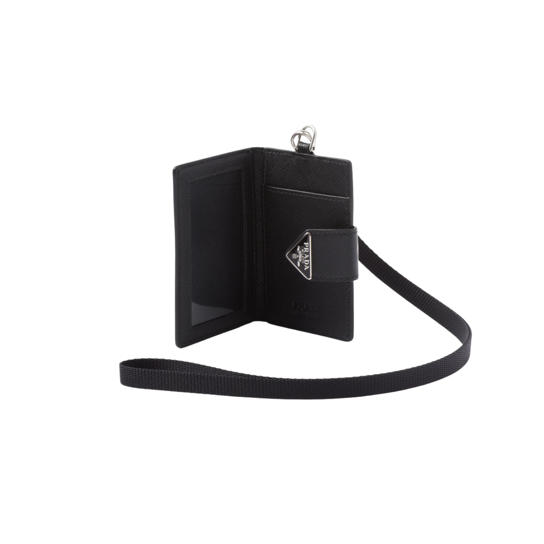 프라다 사피아노 레더 카드 홀더 블랙(Prada Saffiano Leather Card Holder Black) - 2