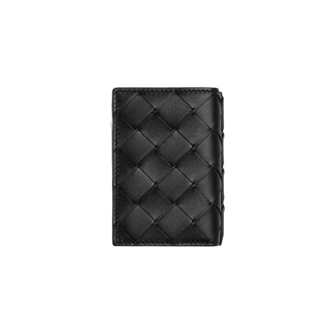 보테가 베네타 타이니 트라이폴드 지갑 블랙 그래스(Bottega Veneta Tiny Tri-Fold Wallet Black Grass) - 1