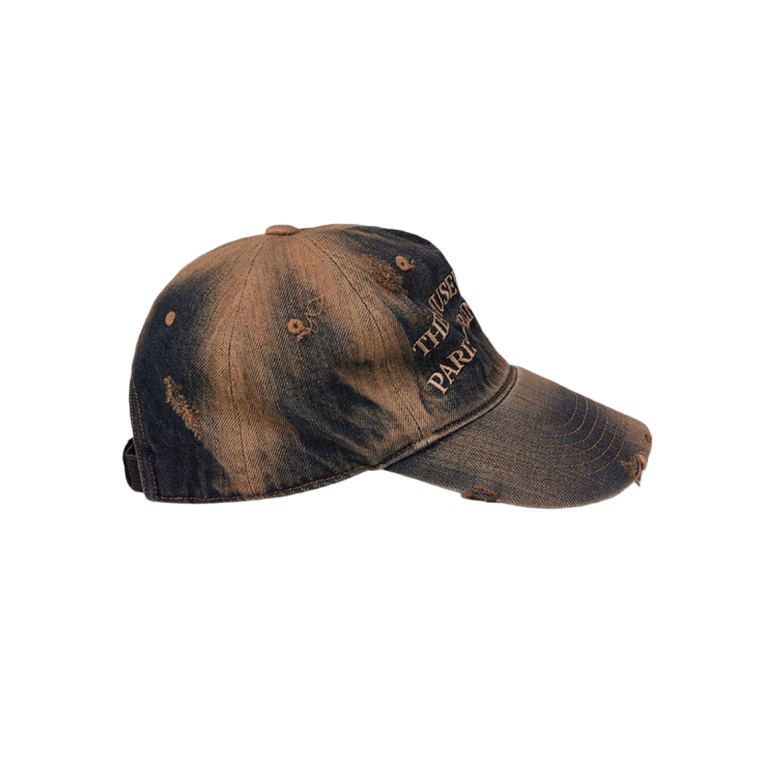 【THE MUSEUM VISITOR】 THEMUSEUMVISITOR LOGO WASHED BALLCAP SMILE LOGO WASHED BALLCAP (BLUE) : THE MUSEUM VISITOR