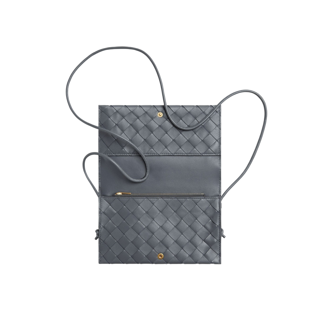 보테가 베네타 인트레치아토 스트랩 지갑 썬더(Bottega Veneta Intrecciato Wallet On Strap Thunder) - 2