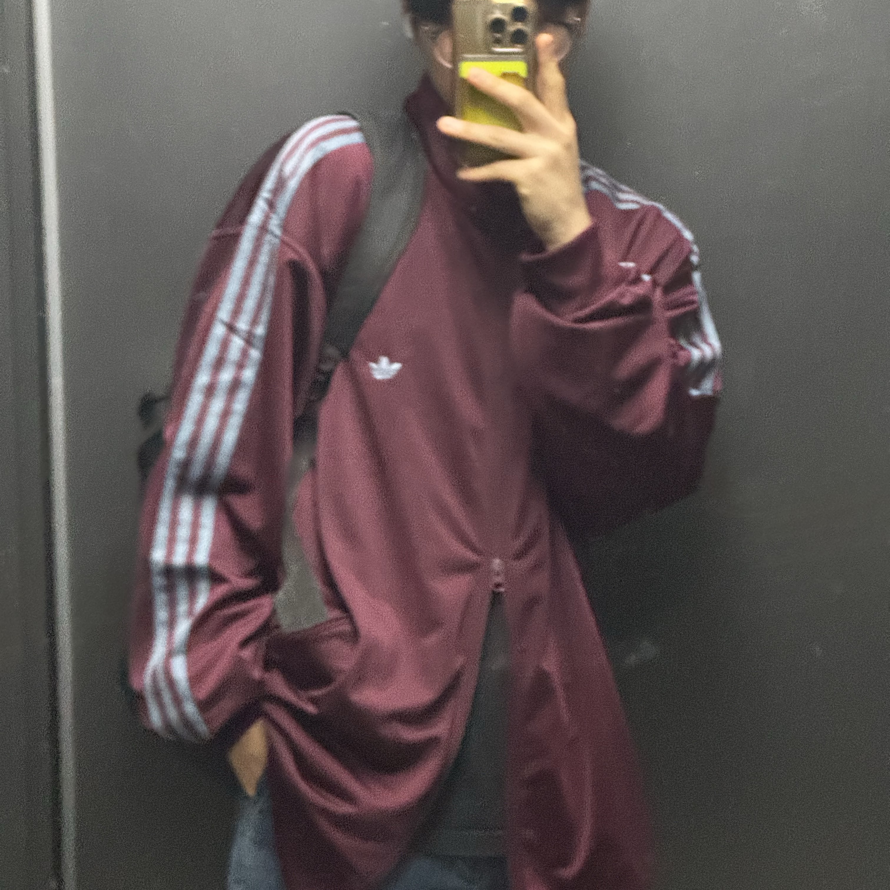 Adidas Originals Beckenbauer Track Jacket Maroon - KR Sizing 착용 스타일