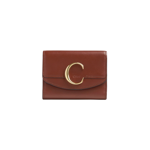 Chloe C Small Tri-Fold Sepia Brown