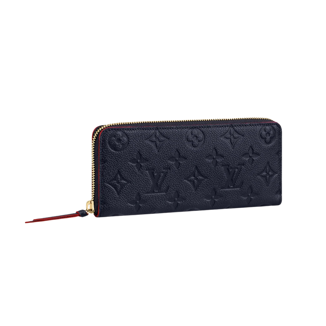 M69415 Louis Vuitton Clemence Wallet Monogram Empreinte Navy Blue Red - 대표 이미지 #1