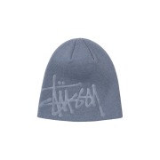 Stussy Debossed Stock Logo Beanie Blue