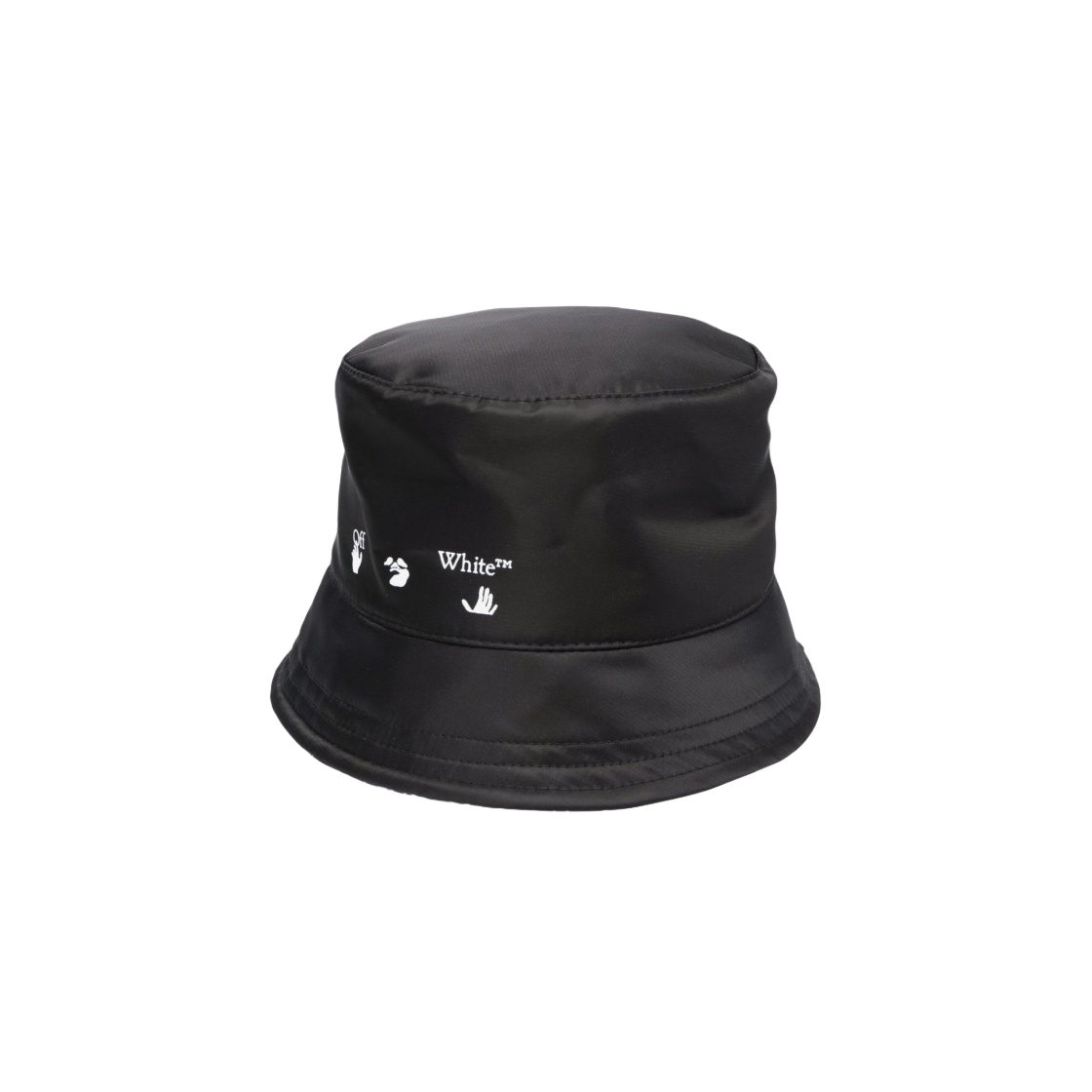 OWLB021F21FAB0021001 (W) Off-White Logo Reversible Bucket Hat Black