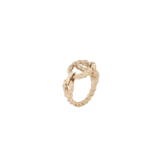 (W) Dior CD Navy Ring Gold Finish Metal