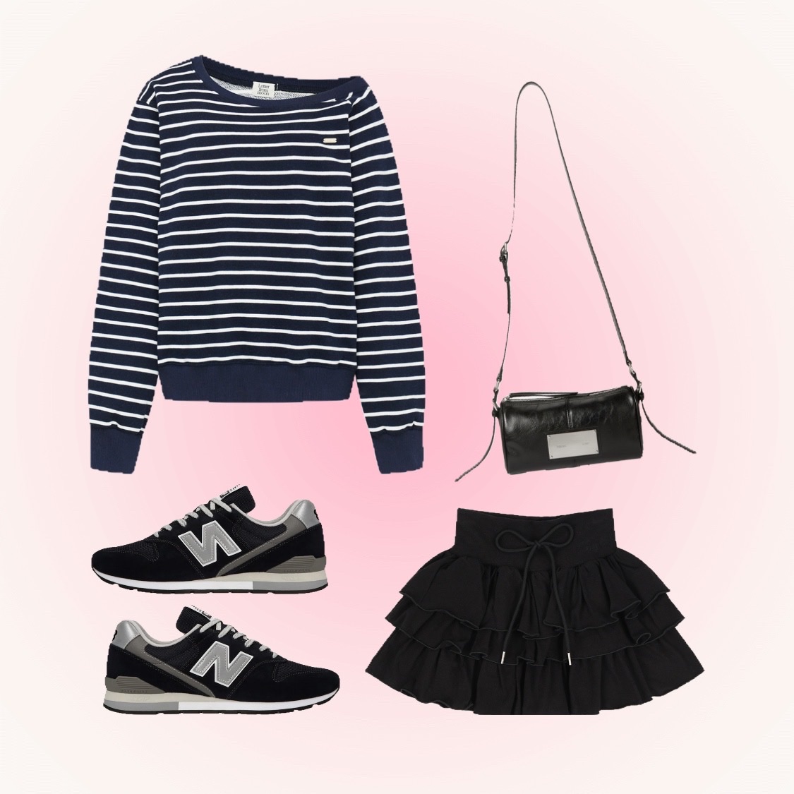 New Balance 996 Navy Silver, Matin Kim Buckle Strap Two Way Mini Bag Black 착용 스타일