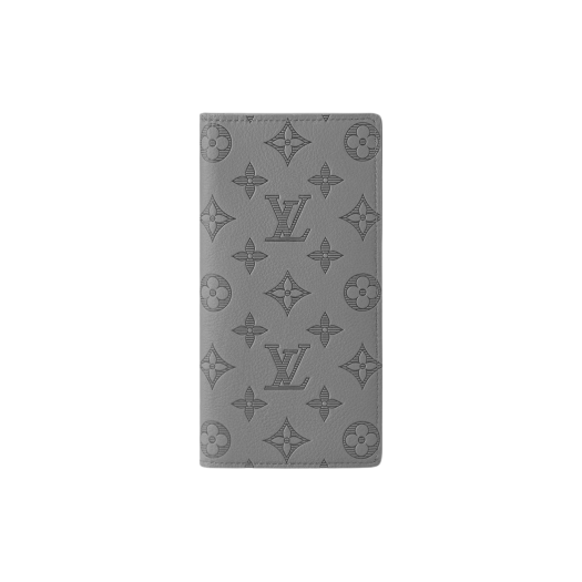Louis Vuitton Brazza Wallet Monogram Shadow Anthracite Grey