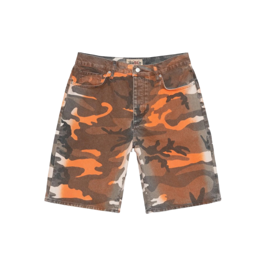 Stussy Spray Dye Big OL' Shorts Orange Camo