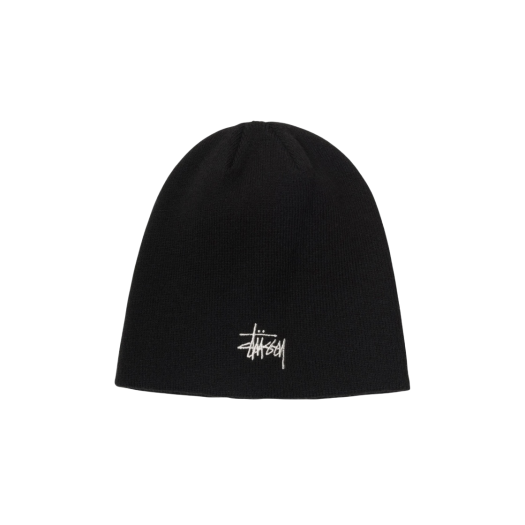 스투시 브러쉬드 아웃 스탁 스컬캡 비니 블랙 | Stussy | KREAM