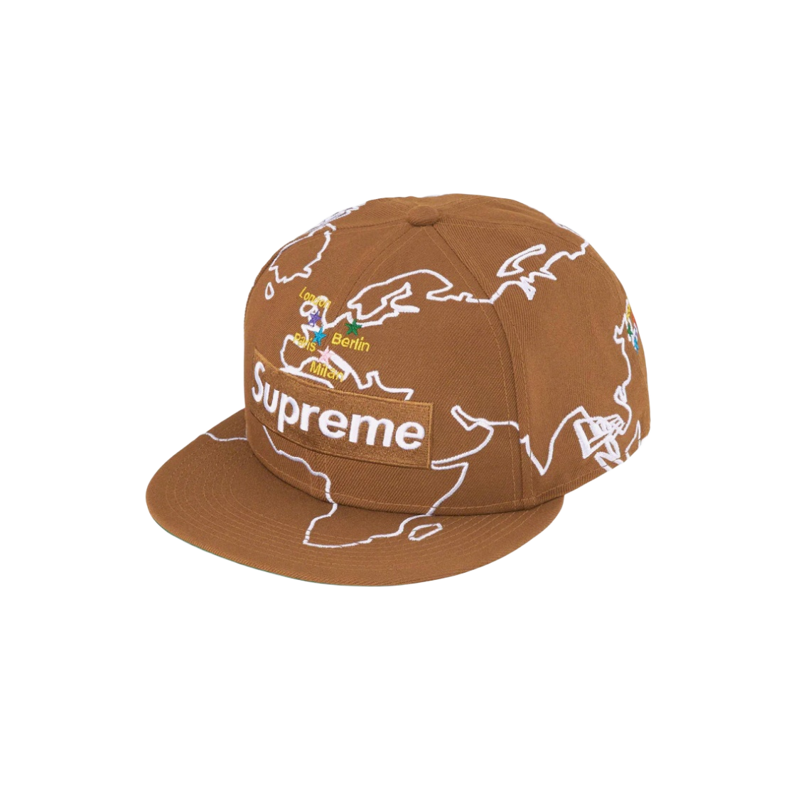 슈프림 월드와이드 박스로고 뉴에라 캡 브라운 - 23FW | Supreme
