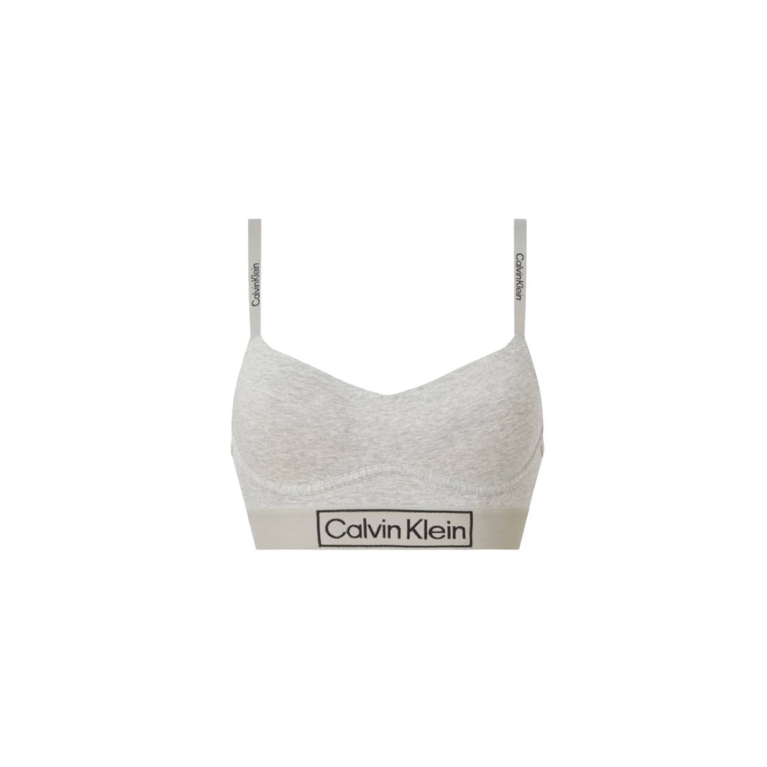 (W) 캘빈 클라인 리이매진드 헤리티지 브라렛 그레이 헤더((W) Calvin Klein Reimagined Heritage Bralette Grey Heather) - 1