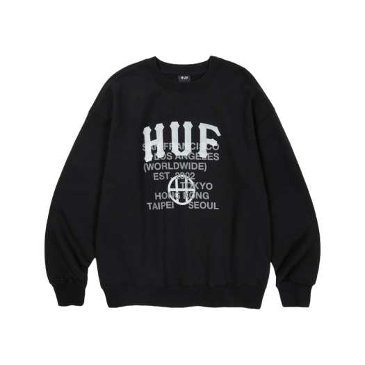★HUF★APPLIQUE ARCH LOGO CREWNECK★ MUSINSA | HUF APPLIQUE ARCH LOGO CREWNECK [WHITE MELANGE]