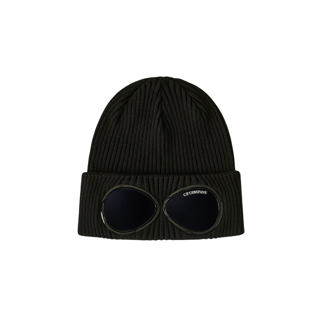 C.P. 컴퍼니 코튼 고글 비니 블랙 - 24SS(C.P. Company Cotton Goggle Beanie Black - 24SS)