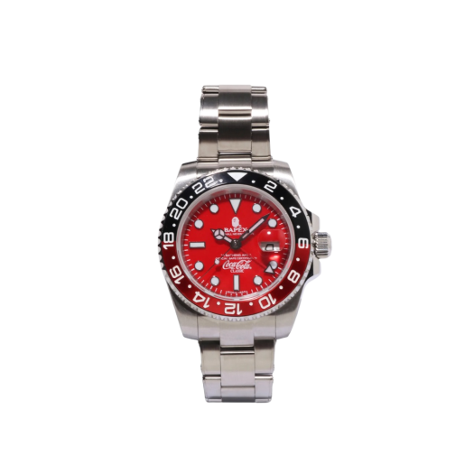 1J73-187-902 BAPE x Coca Cola Classic Type 2 Bapex Watch Red