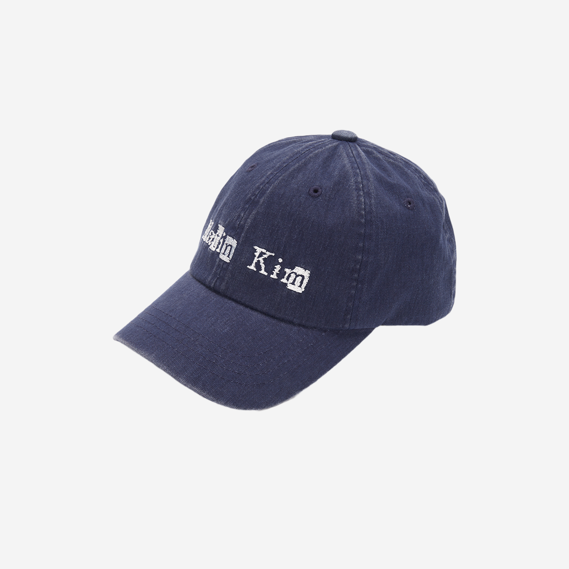 마뗑킴 로고 스크랩 볼캡 네이비(Matin Kim Logo Scrap Ball Cap Navy) - 2