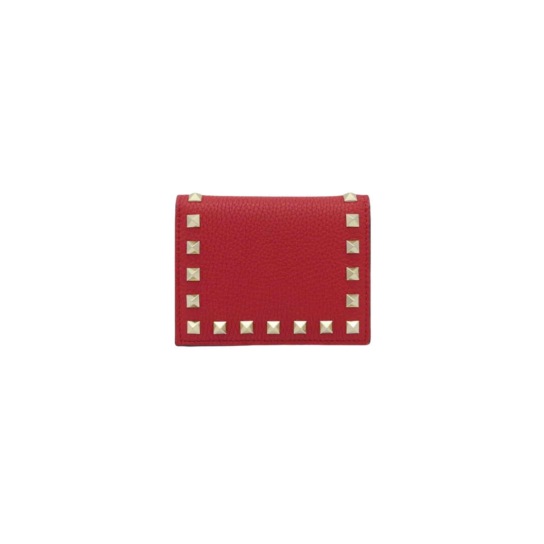 P0R39VSHJU5 Valentino Small Rockstud Calfskin Wallet Rouge Pur - 대표 이미지 #1