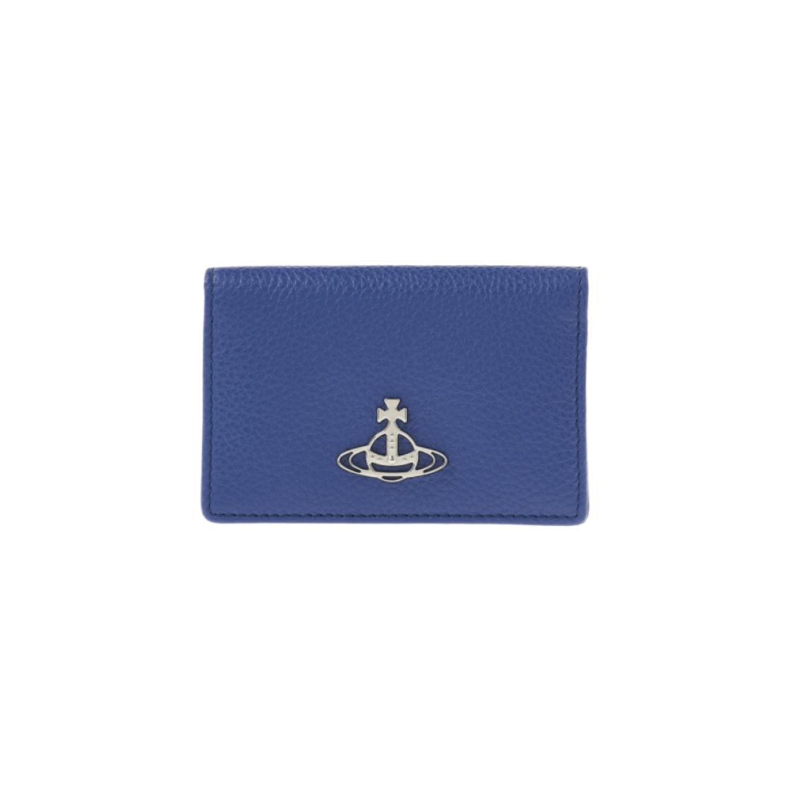 비비안 웨스트우드 그레인 카드 홀더 블루(Vivienne Westwood Grain Leather Card Holder Blue) - 1