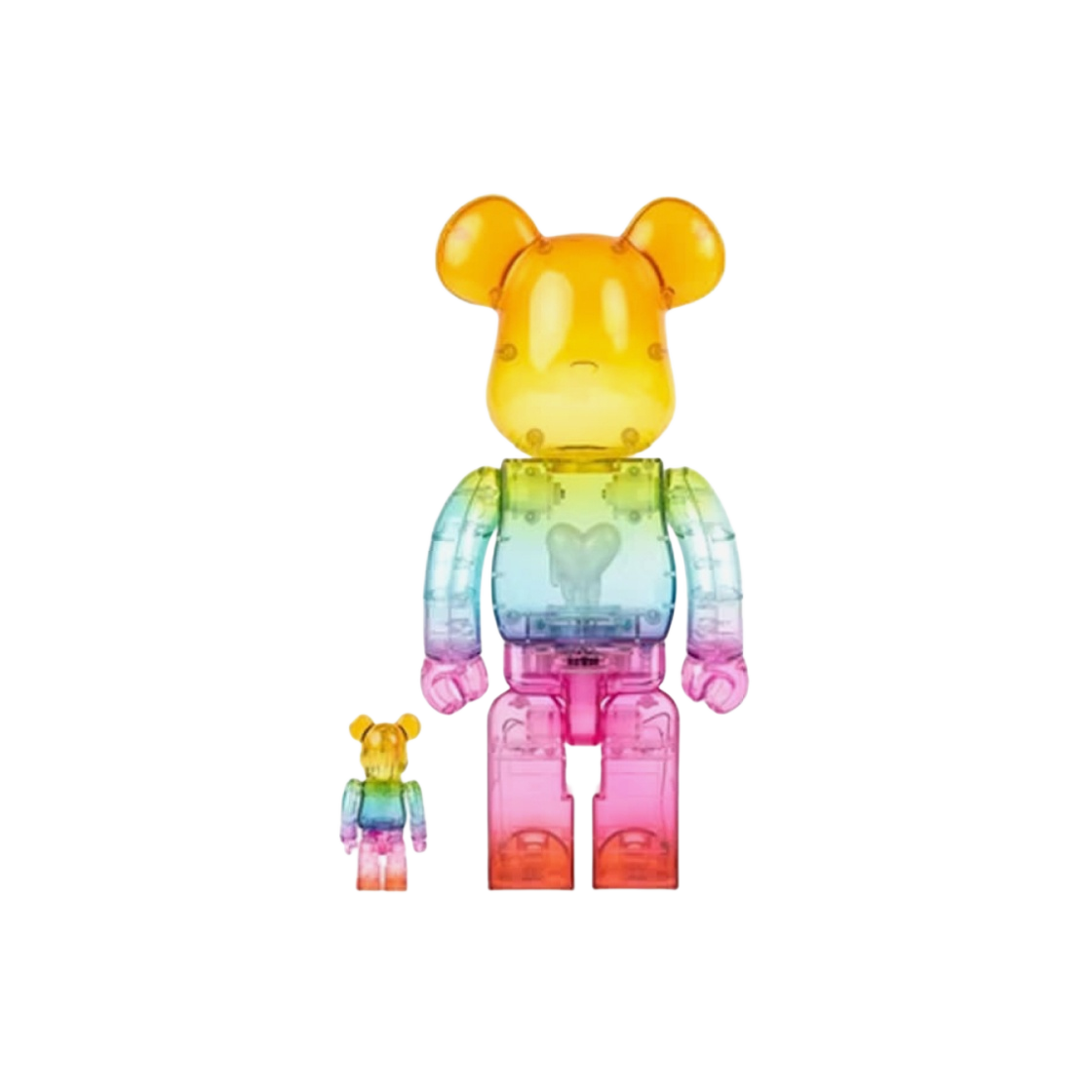 베어브릭 x E.U. 그라디언트 하트 멀티 100% & 400% 세트(Bearbrick x Emotionally Unavailable Gradient Heart Multi 100% & 400% Set) - 2