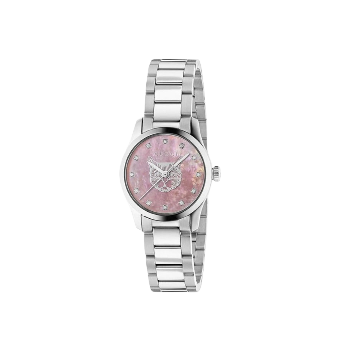 YA1265025 (W) Gucci G-Timeless Quartz 27mm Stainless Steel Pink Diamond