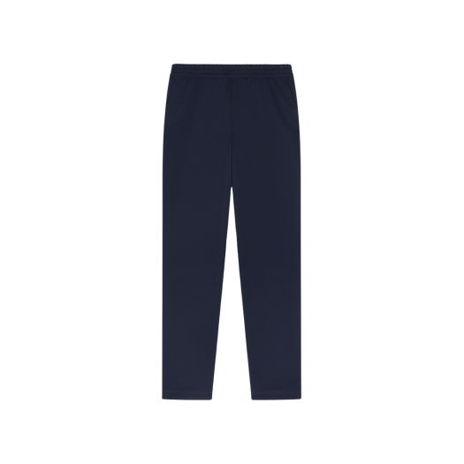 Maison Kitsune City Pants In Cotton Gabardine With Bold Fox Head Patch Ink Blue
