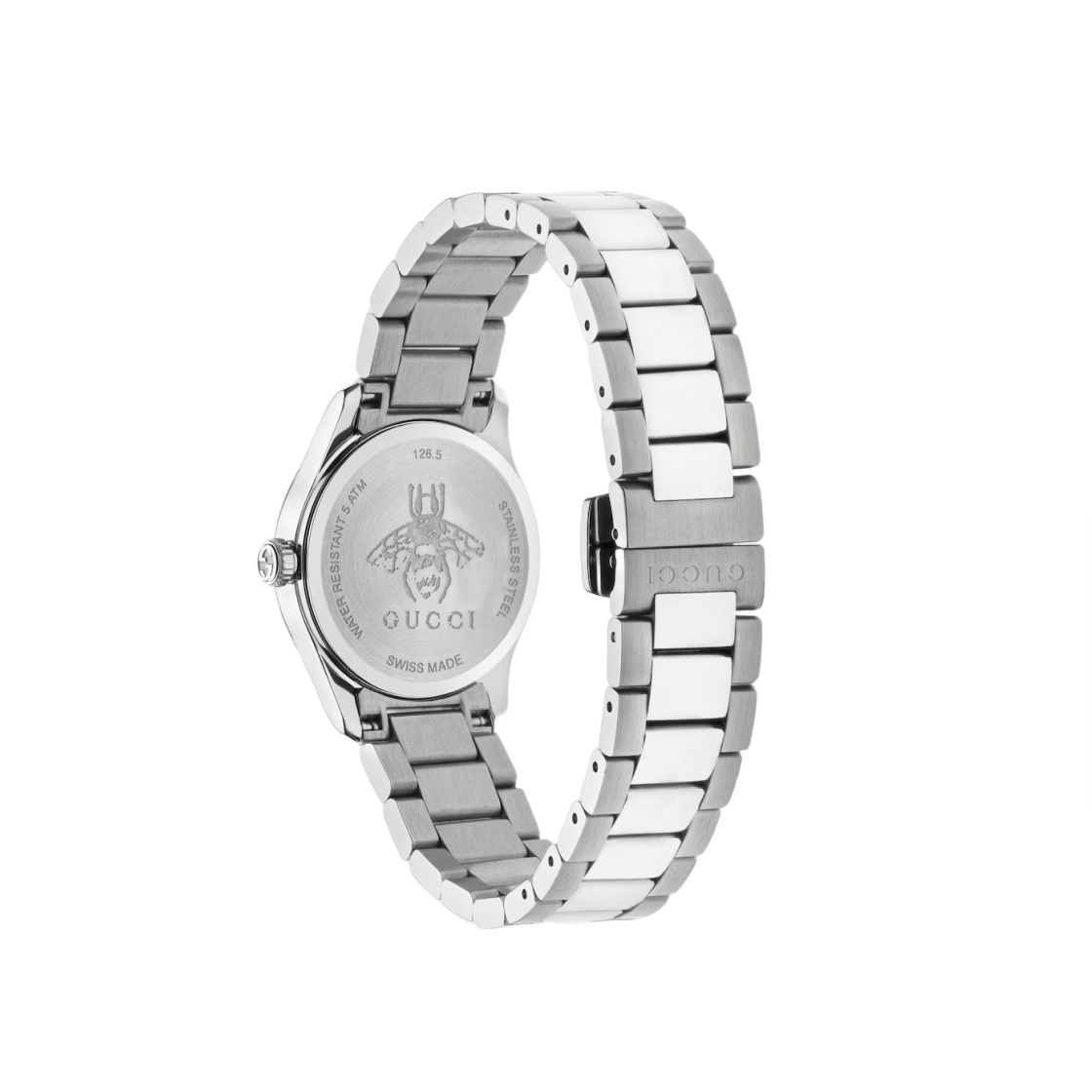 (W) 구찌 G-타임리스 쿼츠 27mm 스틸 핑크 마더 오브 펄((W) Gucci G-Timeless Quartz 27mm Steel Pink Mother of Pearl) - 2