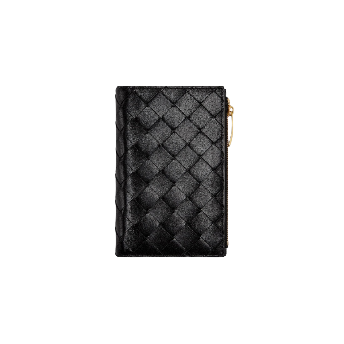 보테가 베네타 미디움 폴더형 지퍼 지갑 블랙(Bottega Veneta Medium Bi-Fold Zip Wallet Black) - 1