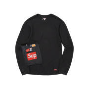 Supreme Hanes Thermal Crew Black (1 Pack)