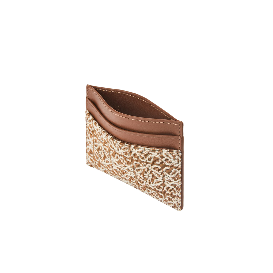 로에베 플레인 카드 홀더 자카드 앤 카프스킨 탄 피칸(Loewe Plain Card Holder in Jacquard and Calfskin Tan Pecan) - 2