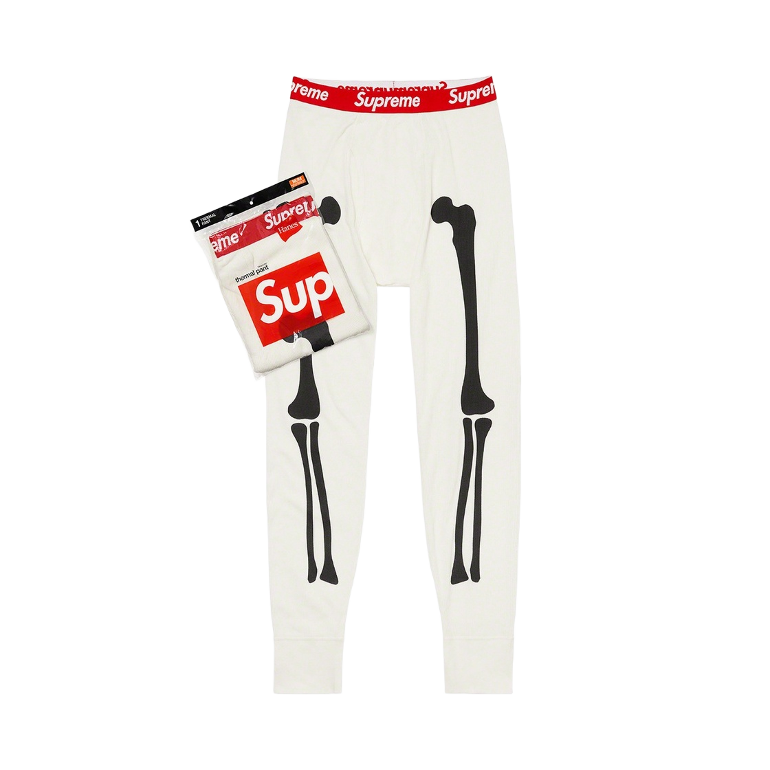 슈프림 헤인즈 본즈 써멀 팬츠 내츄럴 (1개입)(Supreme Hanes Bones Thermal Pants Natural (1 Pack))