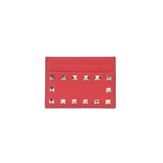 Valentino Rockstud Card Holder Rouge Pur