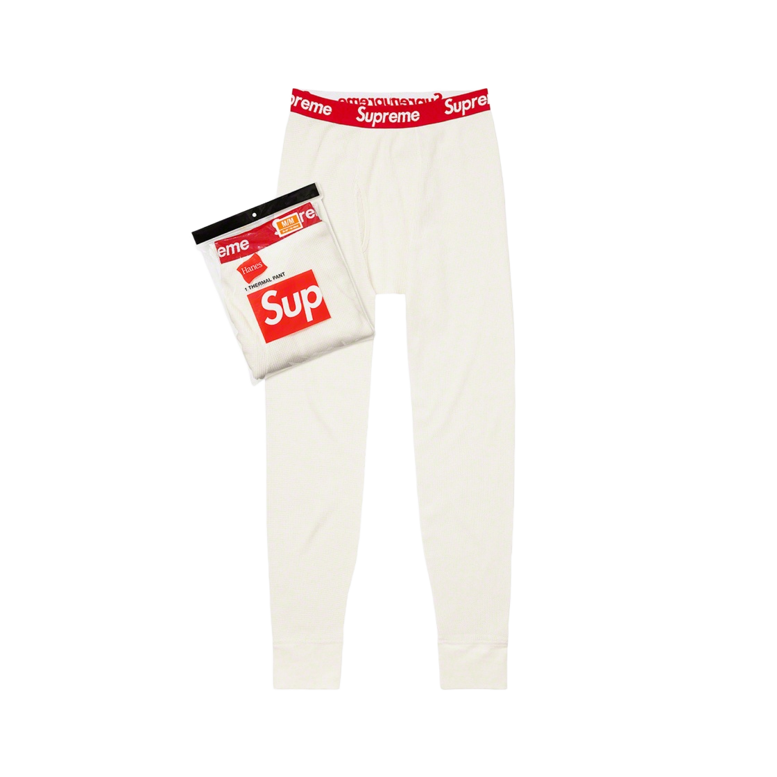 슈프림 헤인즈 써멀 팬츠 내츄럴 (1개입)(Supreme Hanes Thermal Pants Natural (1 Pack))
