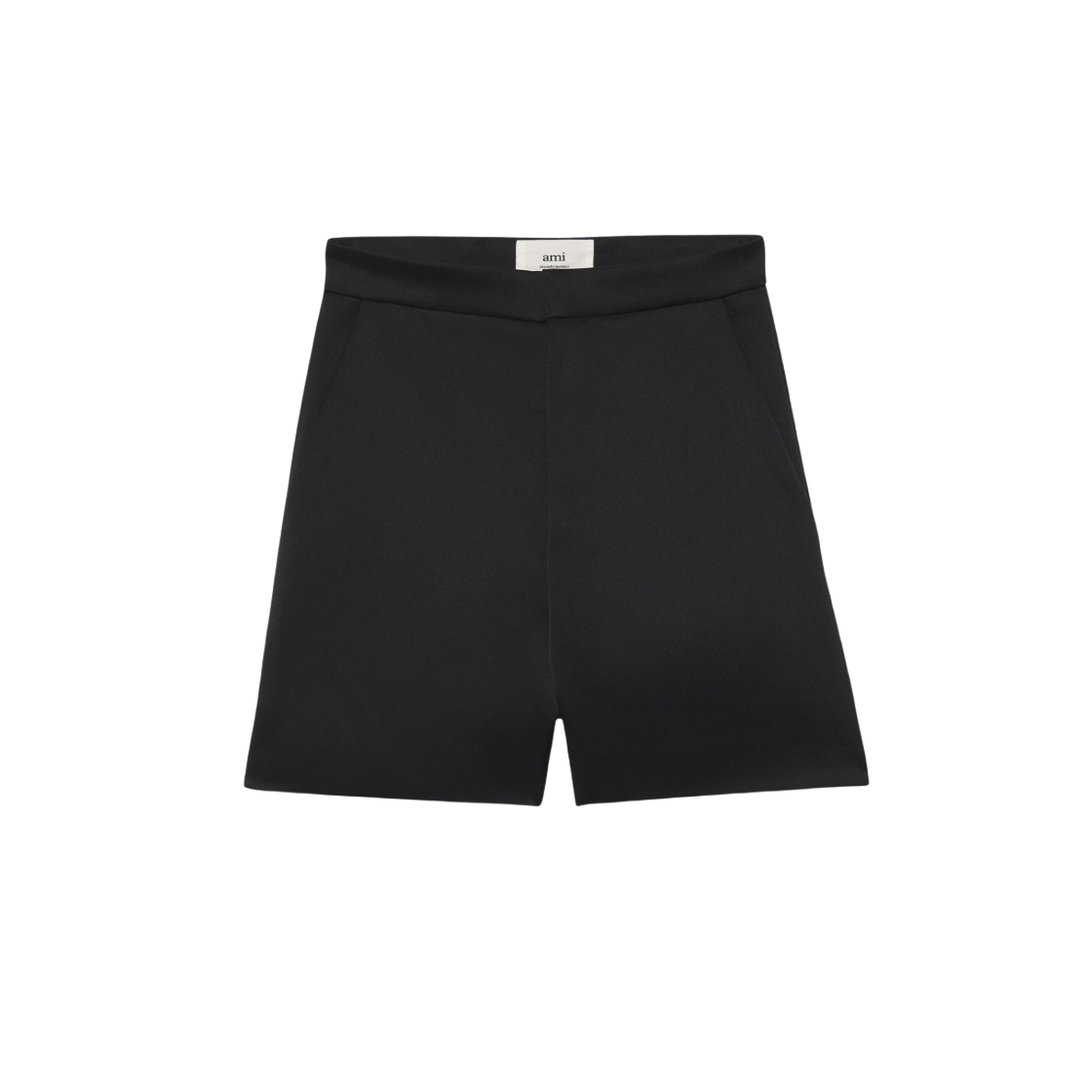 FSO100-225-001 (W) AMI Hight Waisted Mini Shorts Black - 대표 이미지 #1