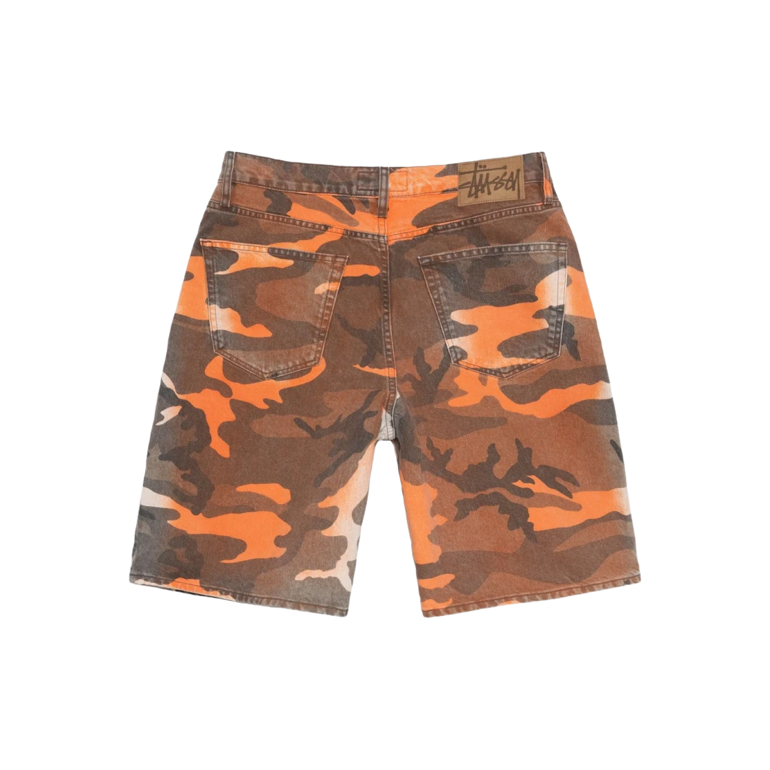 112295 Stussy Spray Dye Big OL' Shorts Orange Camo - #2