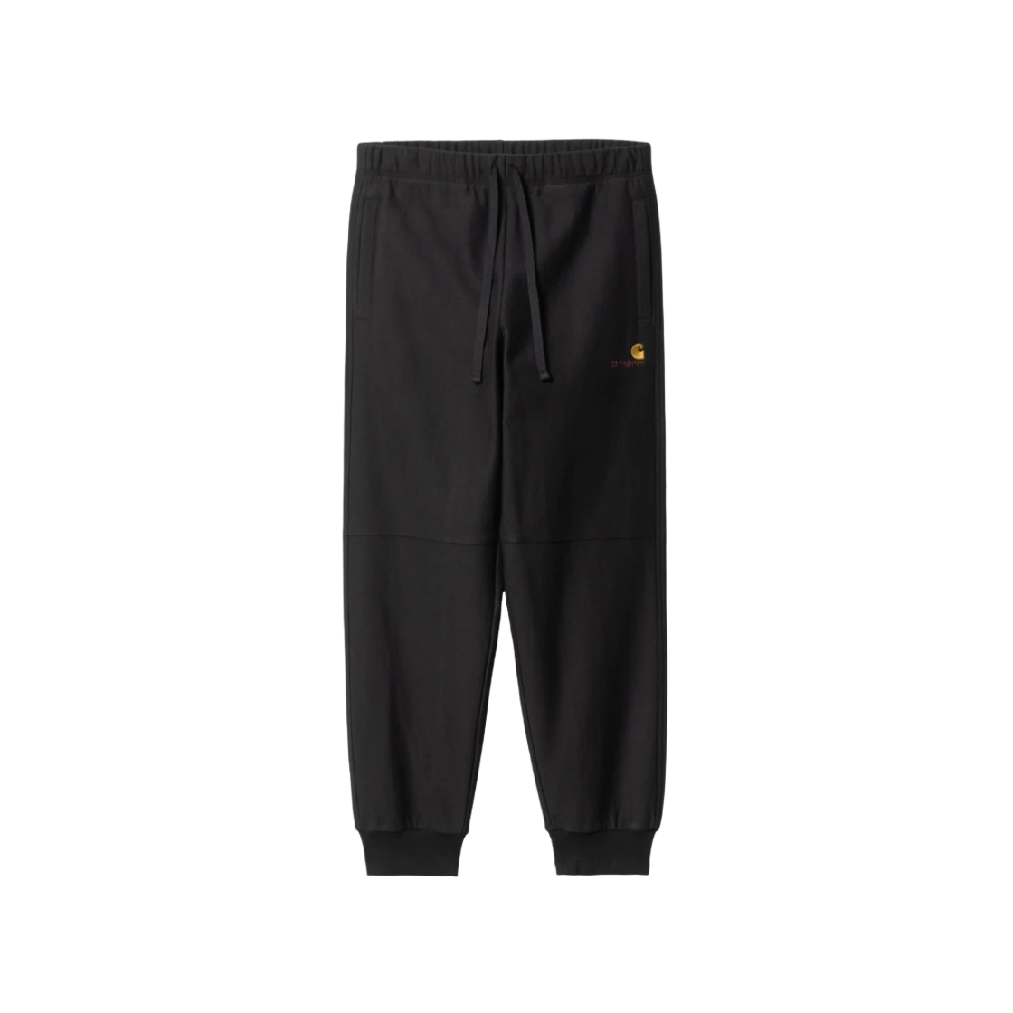 I027042-89-XX Carhartt WIP American Script Jogging Pant Black - 대표 이미지 #1