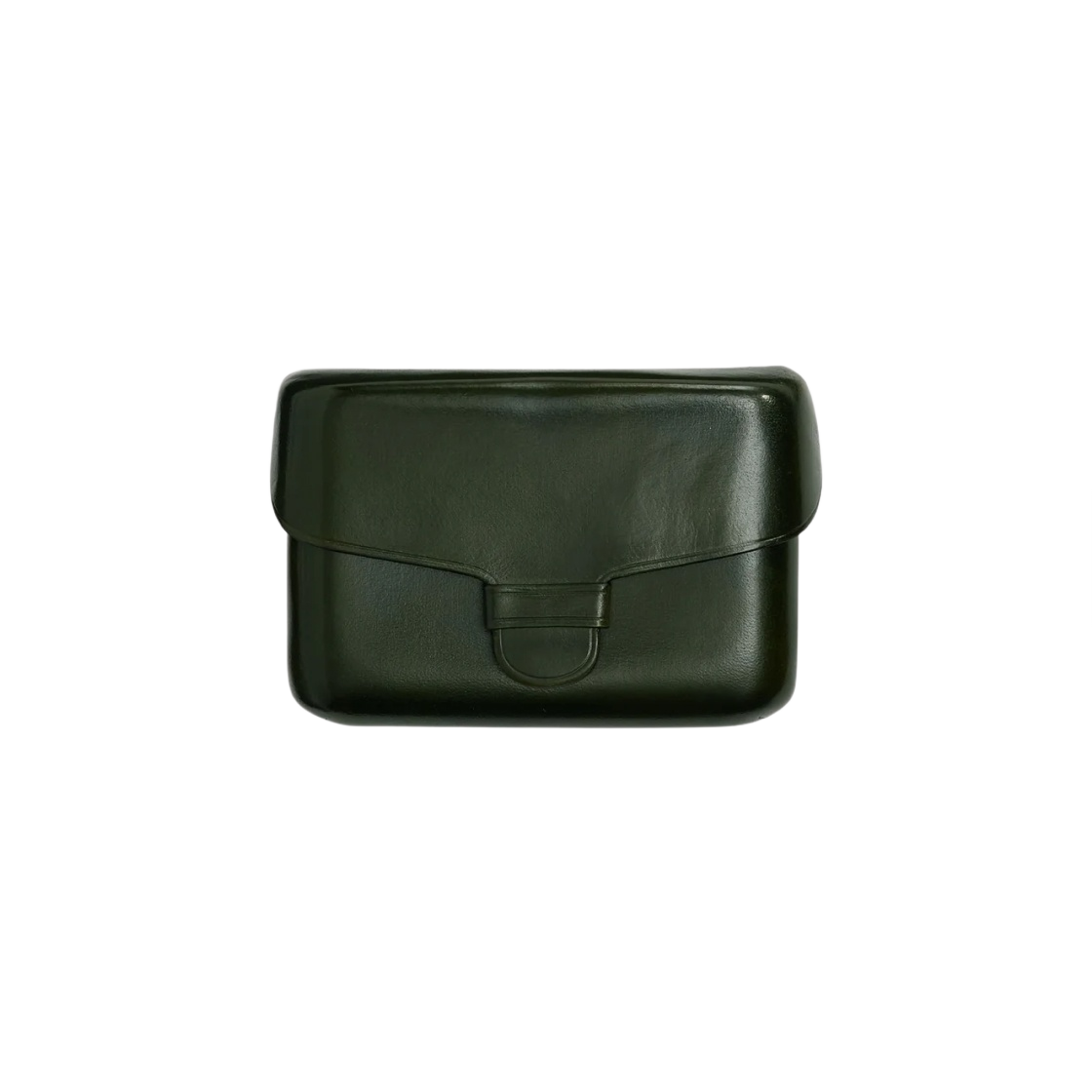 SL0020-LL0059-640 Lemaire Il Bussetto Card Holder Vegetable-Tanned Leather Kombu Green