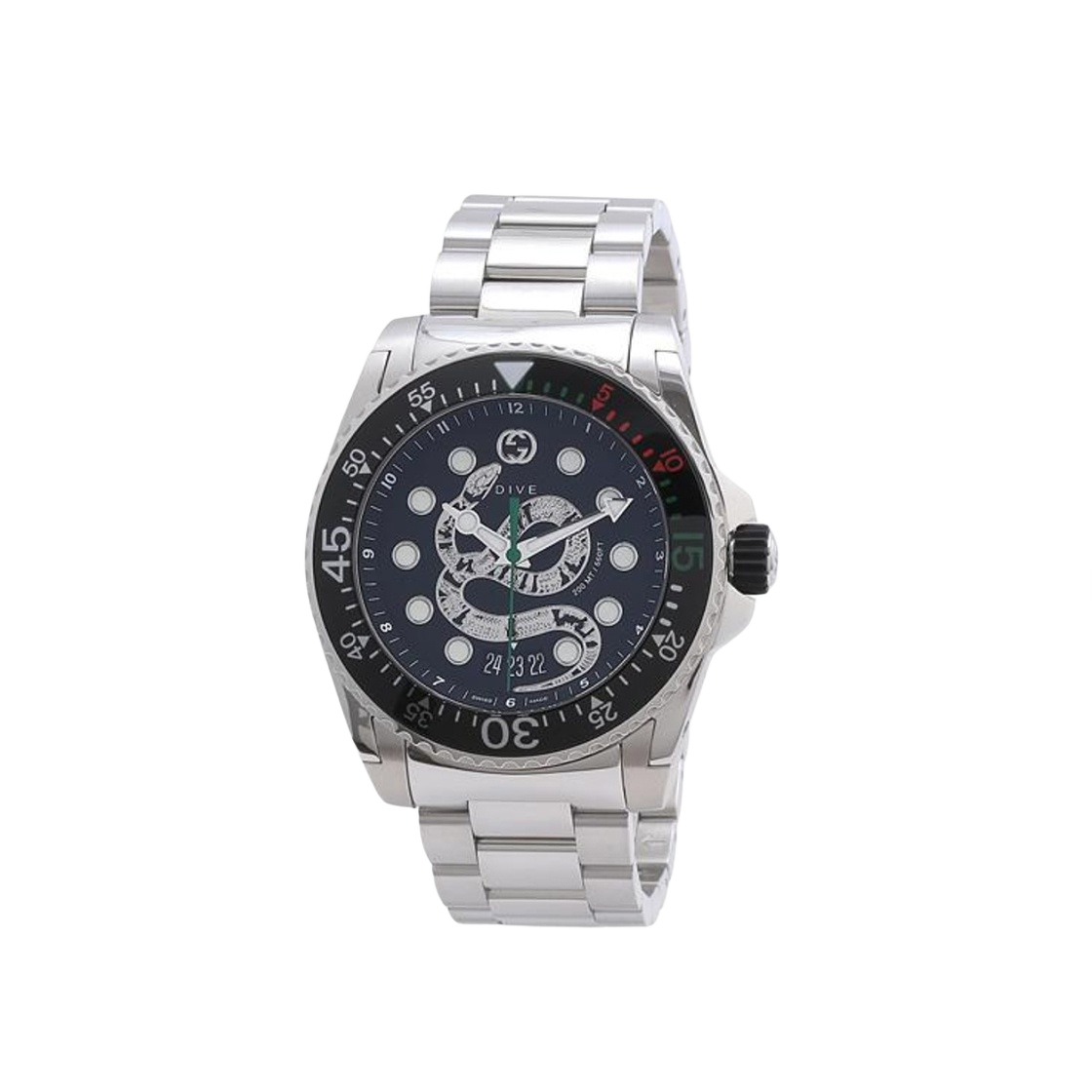 구찌 다이브 쿼츠 45mm 스테인리스 스틸 블랙(Gucci Dive Quartz 45mm Stainless Steel Black)
