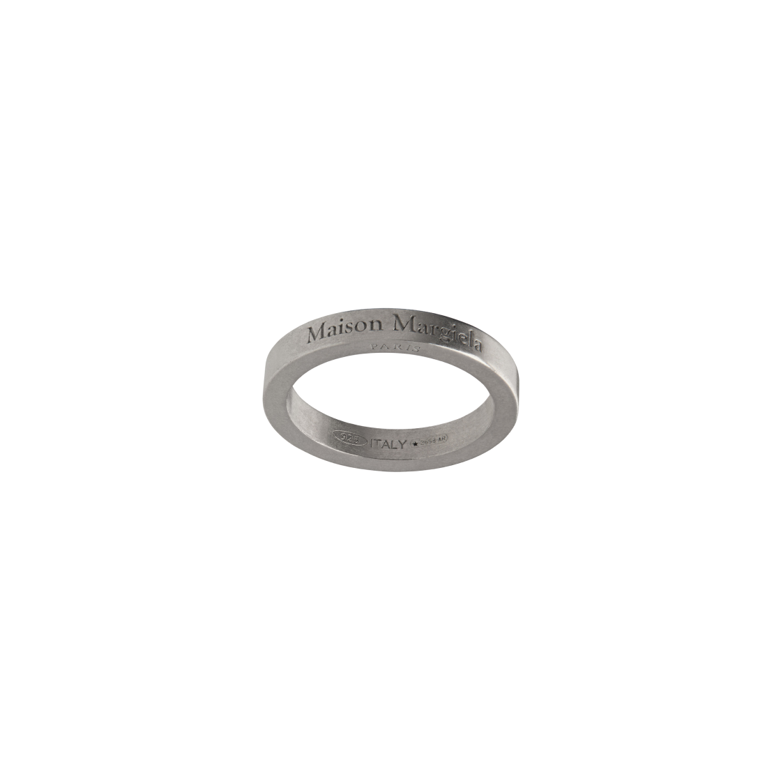 【Maison Margiela】 正規品★ Logo Ring Matte Palladium Maison Margiela Ring | italist