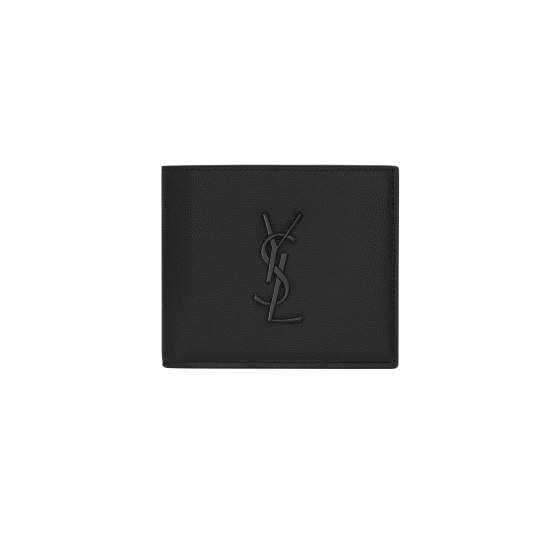 453276-BTY0U-1000 Saint Laurent Cassandre East/West Wallet in Grain De Poudre Embossed Leather Black - 대표 이미지 #1