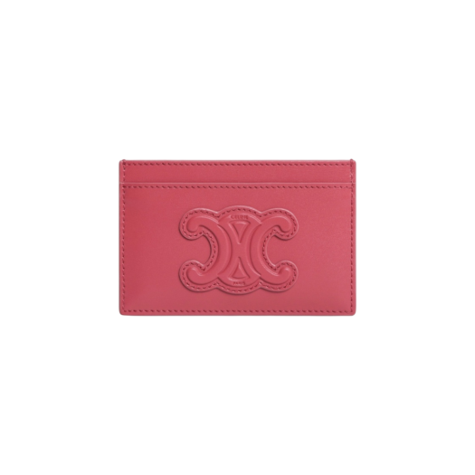 Celine Card Holder in Shiny Calfskin Lipstick