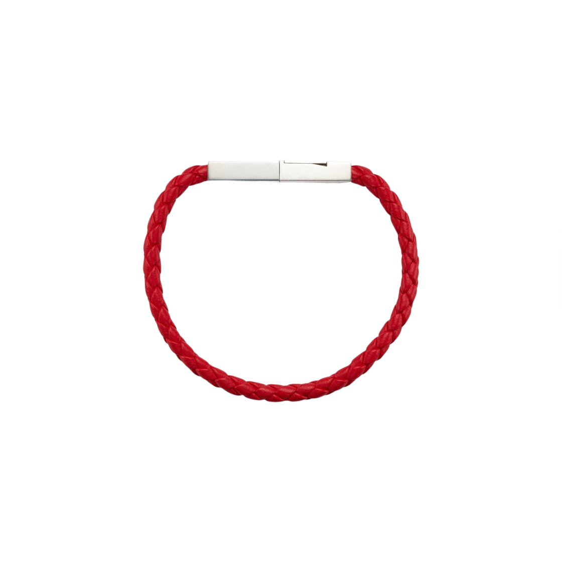 보테가 베네타 브레이드 레더 브레이슬릿 레드스톤(Bottega Veneta Braid Leather Bracelet Redstone) - 1