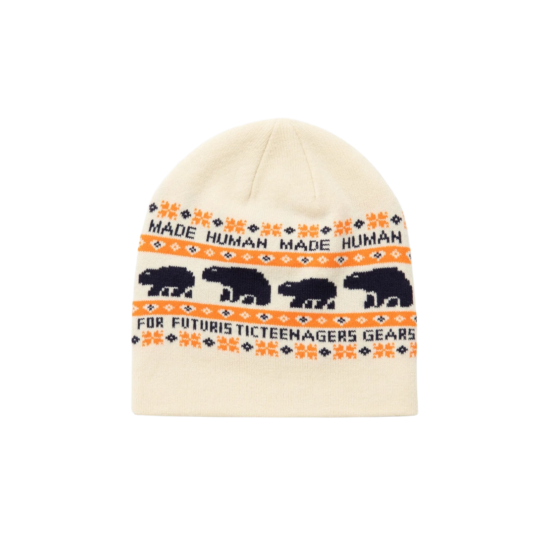 휴먼 메이드 자카드 비니 화이트(Human Made Jacquard Beanie White) - 2